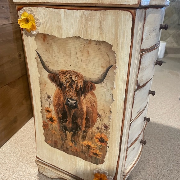 Rustic Highland Cow Decorative Jewelry box - Picture 4 of 10
